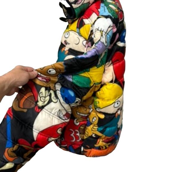 MEMBERS ONLY Y2K Nick. Rugrats ,Ren & Stimpy Puffer Jacket Size XL POP ART - Picture 2 of 8